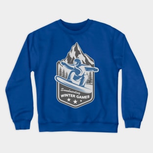 Snowboarding Winter Games Snowboard Crewneck Sweatshirt